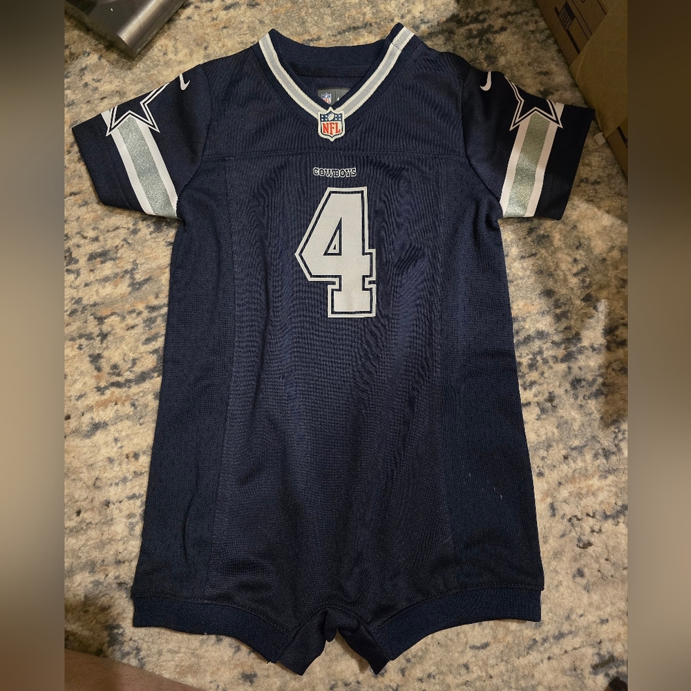 NFL Dallas Cowboys Navy and White Jersey One Piece